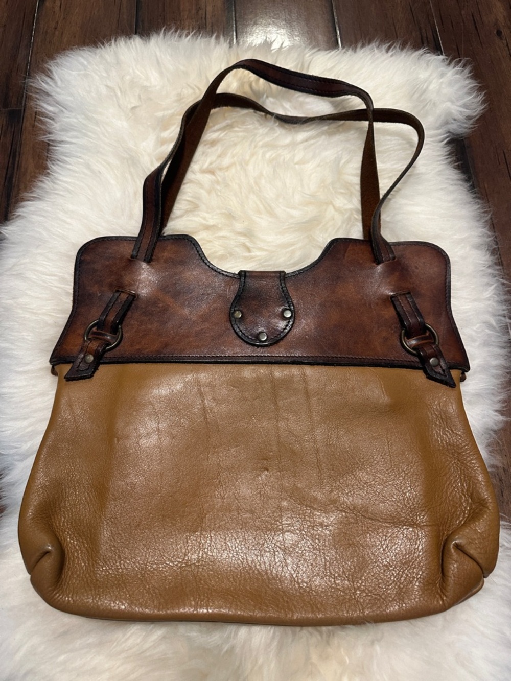 Vintage genuine leather bag - Picture 5 of 7